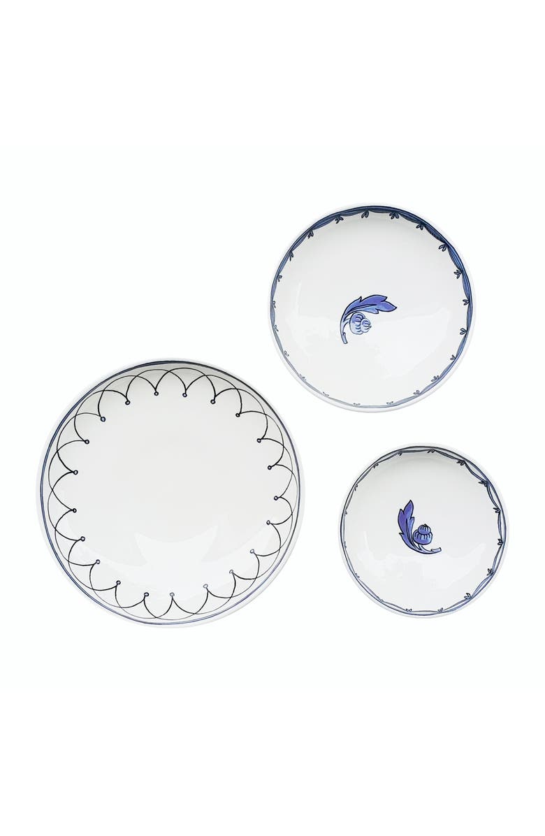 Twig New York Heritage Blue Bird Assorted Set of 3 Canape Dishes, Main, color, Multi