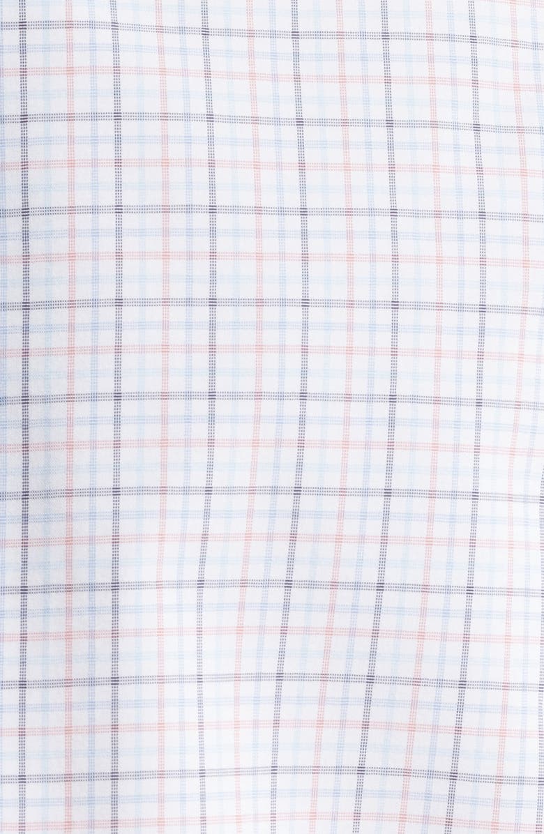 Peter Millar Crown Crafted Getz Check Performance Poplin Sport Shirt, Alternate, color, Navy