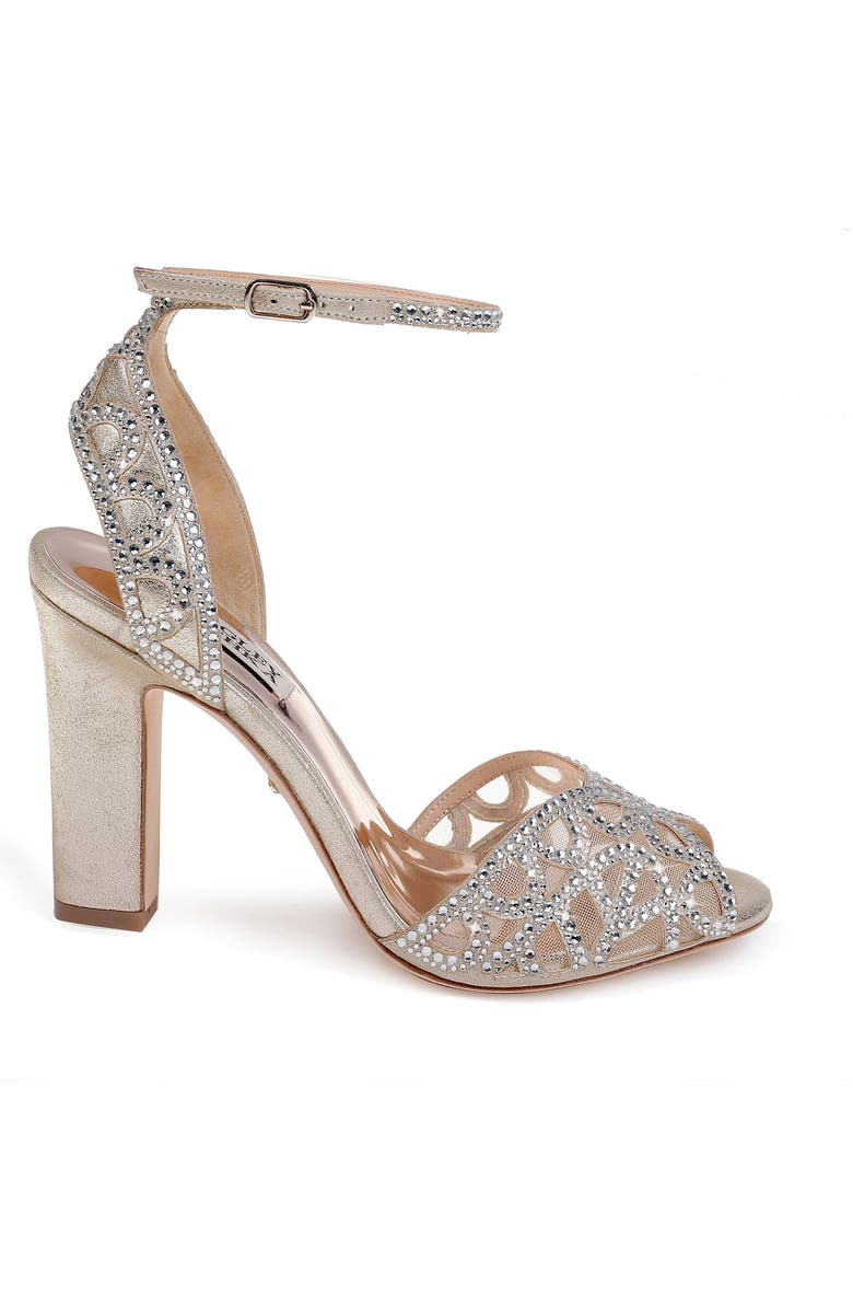 Badgley Mischka Collection Badgley Mischka Hart Crystal Embellished Sandal, Alternate, color,