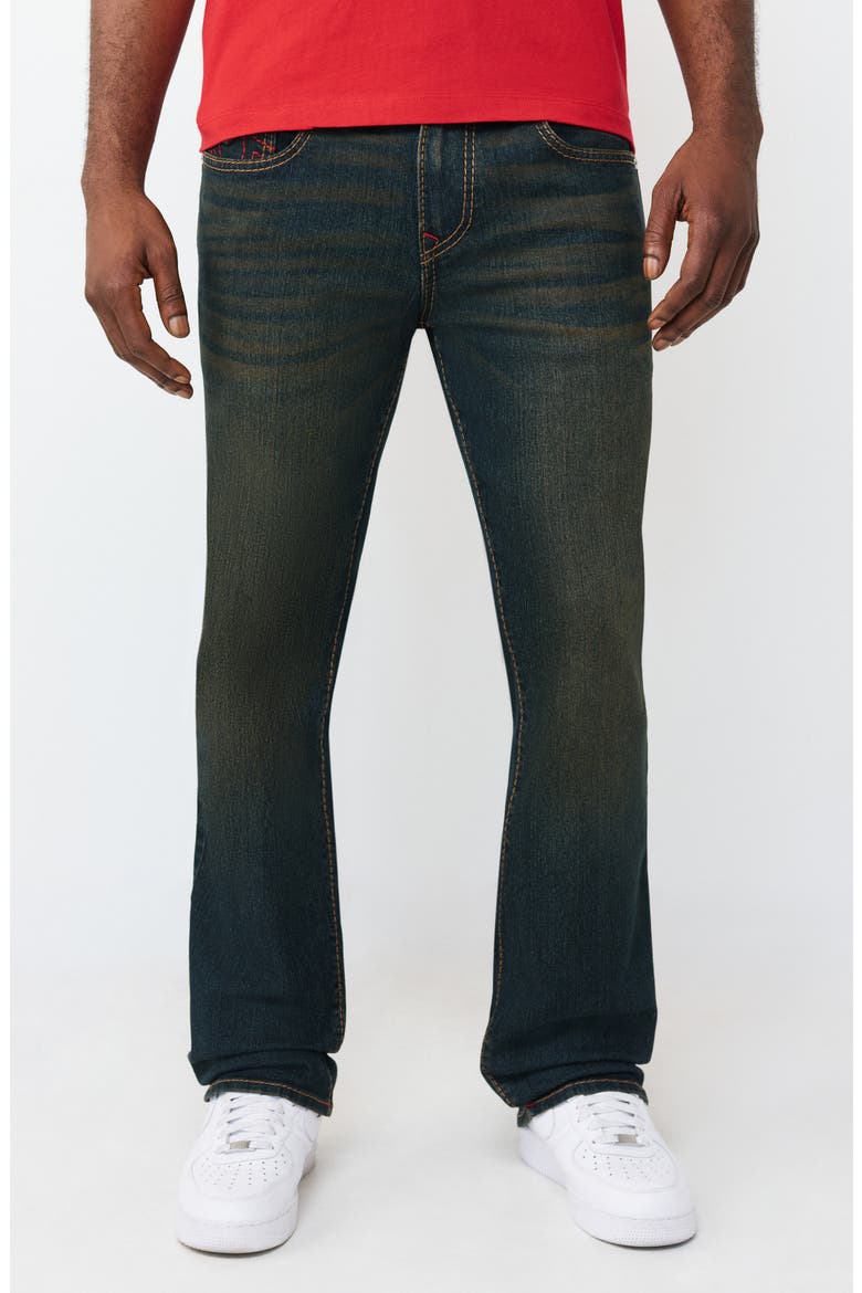 Ricky Flap Pocket Straight Leg Jeans, Main, color, DARK ECLIPSE WASH