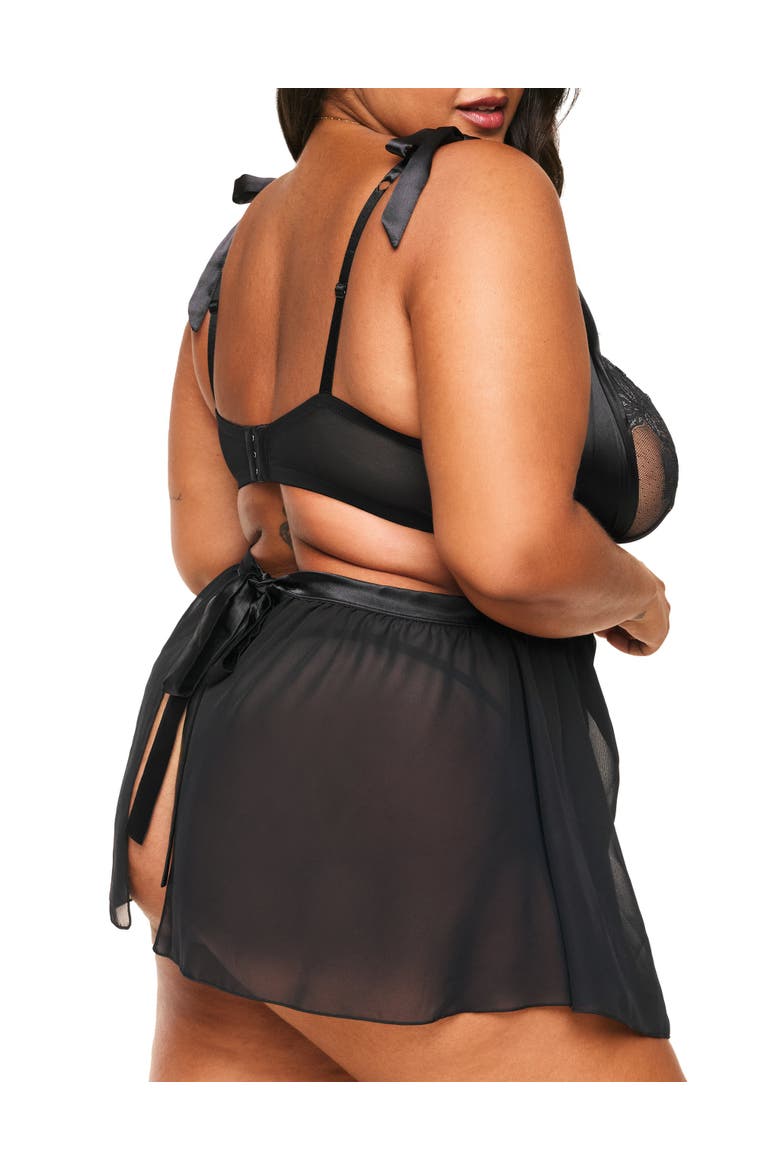 Fantasia Babydoll Lingerie, Alternate, color, Black