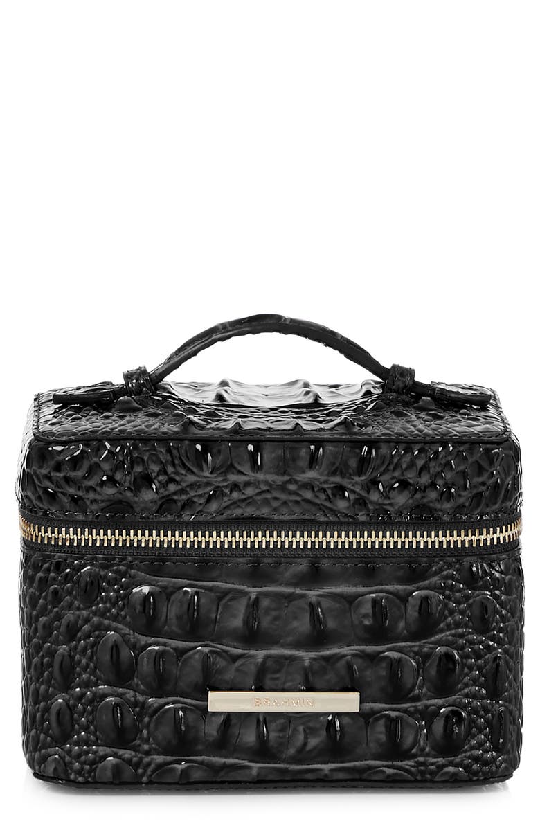 Brahmin Small Charmaine Croc Embossed Leather Train Case, Main, color,