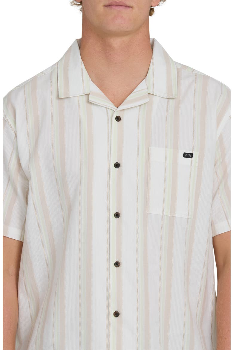 Victoria Vacay Linen Blend Camp Shirt, Alternate, color, WHITE SAND