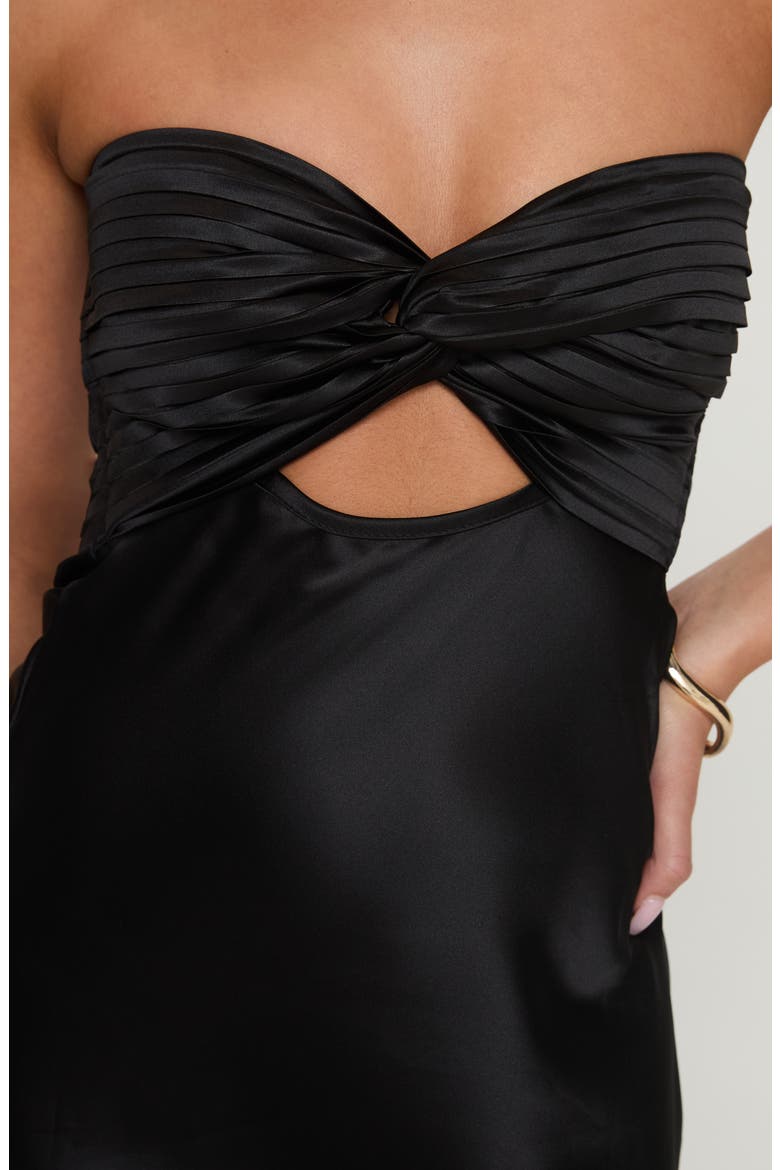 Shellie Strapless Minidress, Alternate, color, BLACK