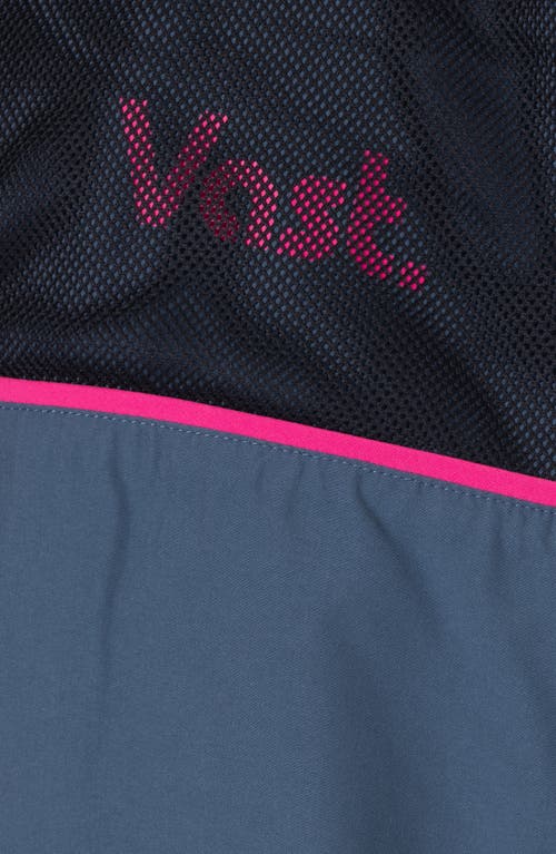 Vast Packable Water Repellent Windbreaker In Steel Blue