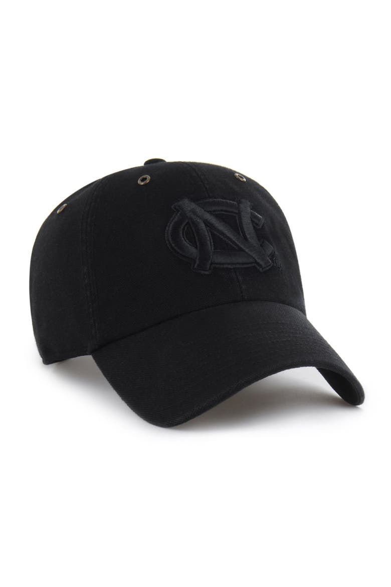 Men's Carhartt x '47 Black North Carolina Tar Heels Clean Up Adjustable Hat, Alternate, color, Black