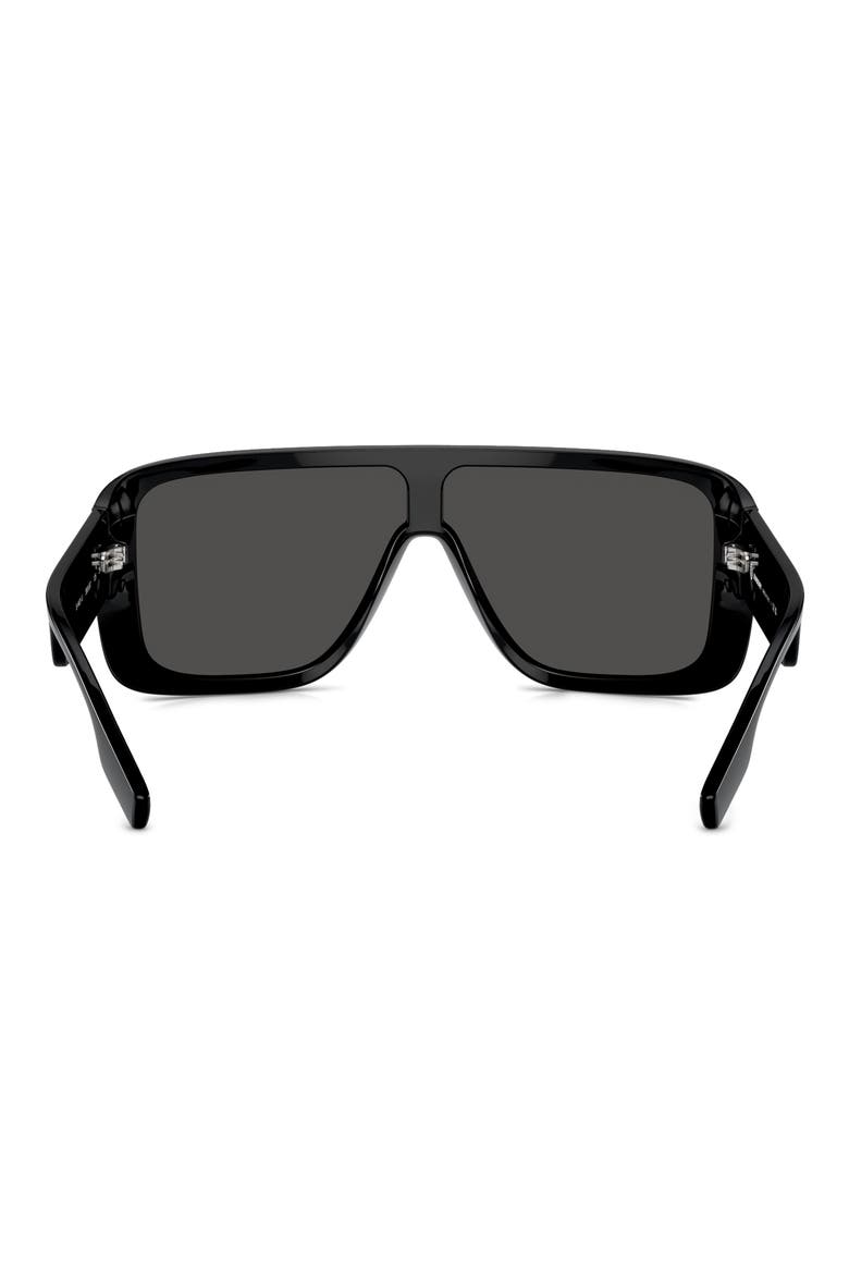 30mm Mirrored Rectangular Sunglasses, Alternate, color, DARK GREY