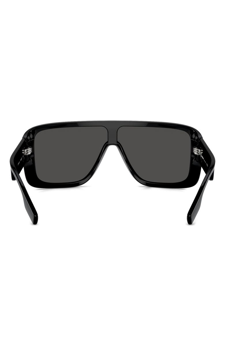 Burberry 30mm Mirrored Rectangular Sunglasses, Alternate, color, Dark Grey