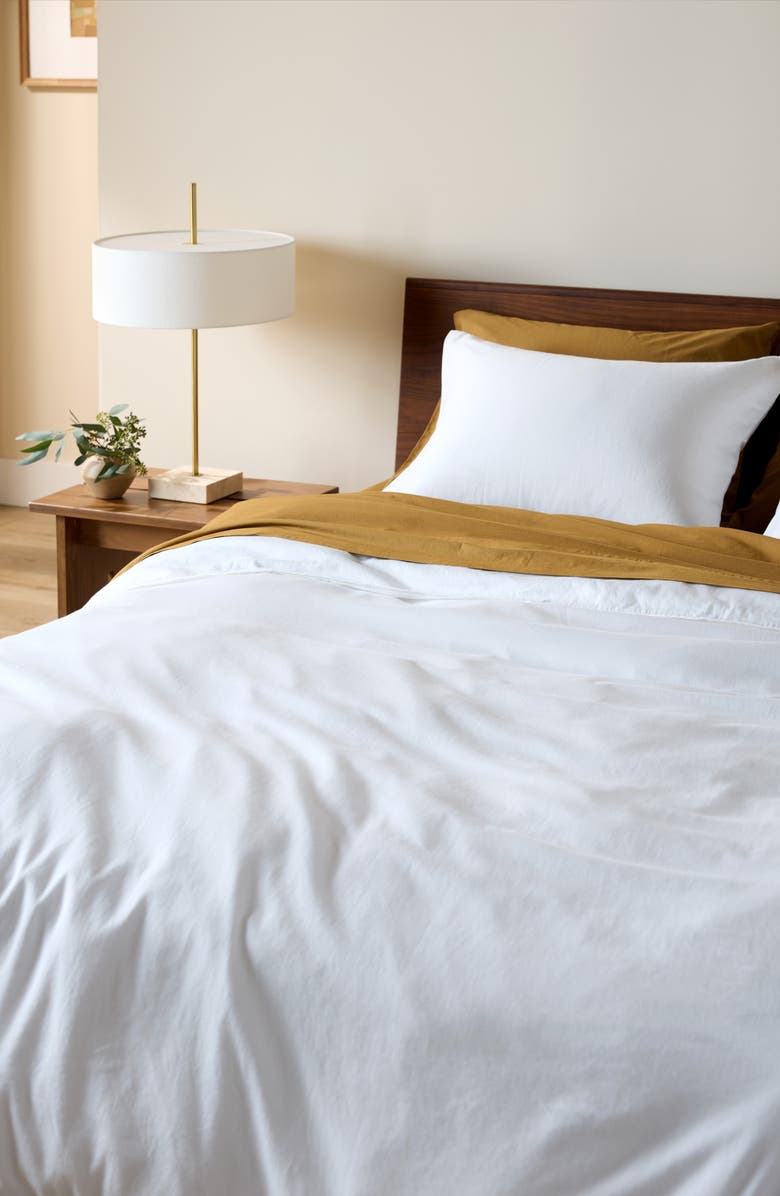 Parachute Soft Luxe Organic Cotton Sateen Duvet Cover, Alternate, color, White