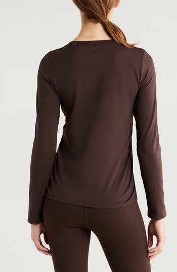 Ruched Long Sleeve T-Shirt