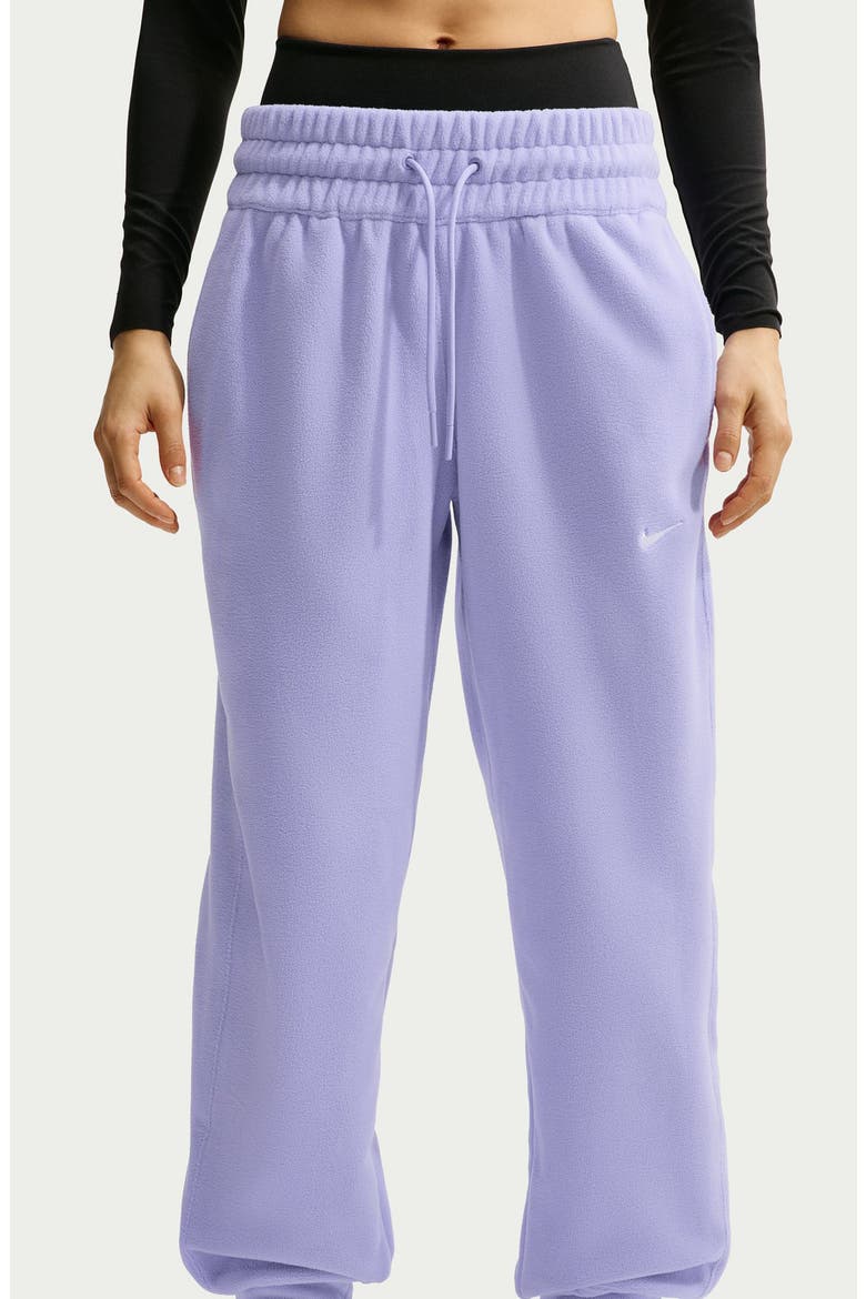 Therma-FIT One Polar Fleece Joggers, Alternate, color, PURPLE PULSE/ WHITE
