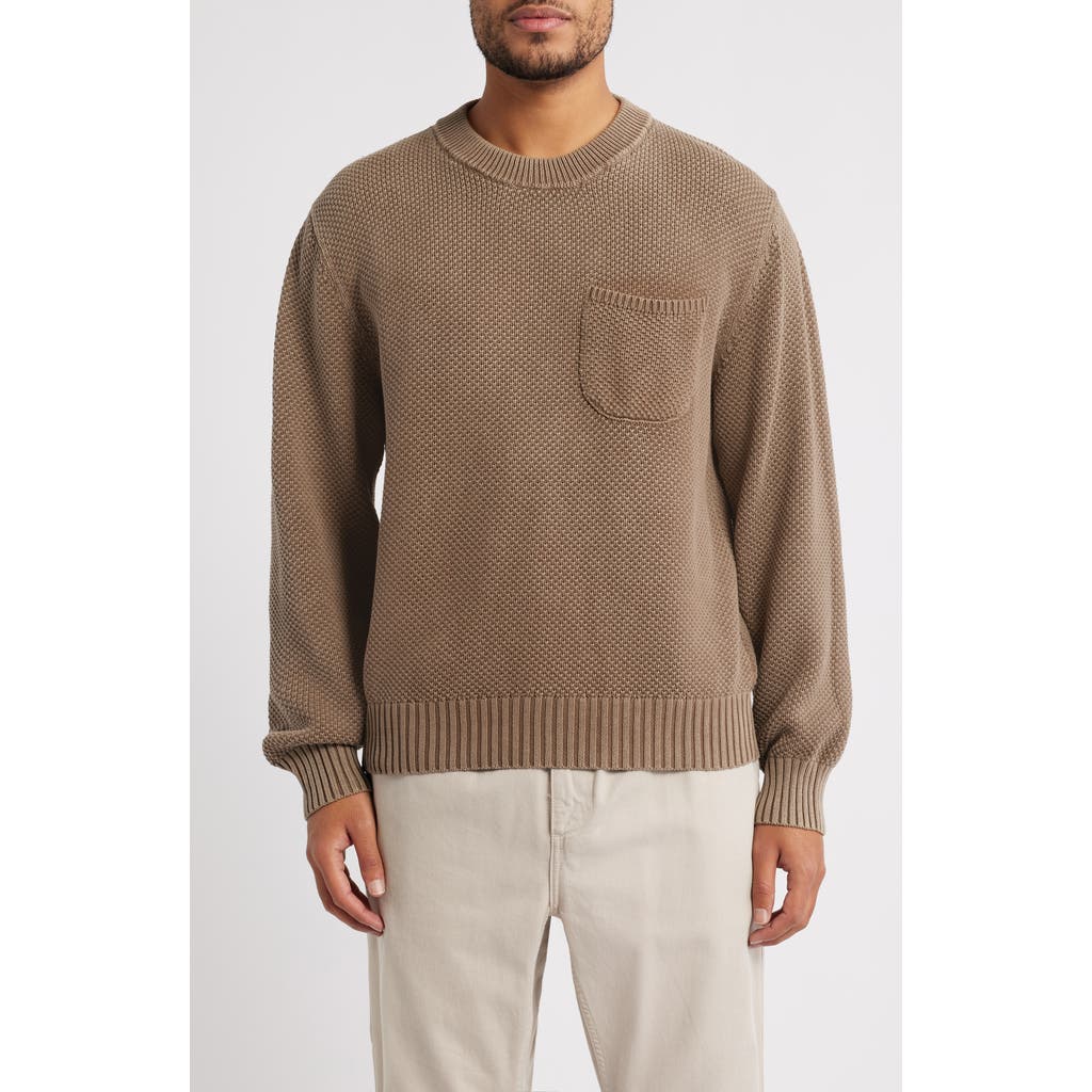 Corridor Crewneck Pocket Sweater In Brown