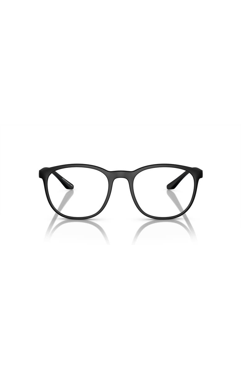Emporio Armani 51mm Phantos optical glasses, Alternate, color, Black