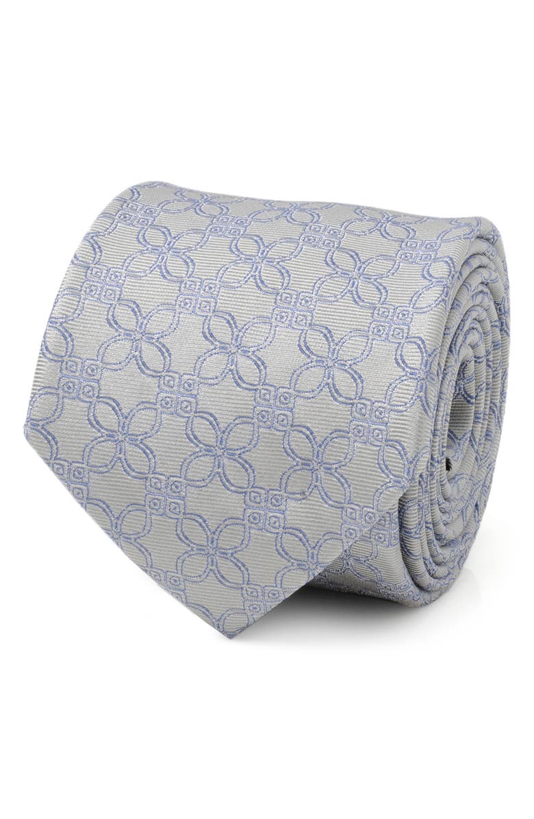 Cufflinks, Inc. Grey Art Deco Silk Tie, Alternate, color, Gray