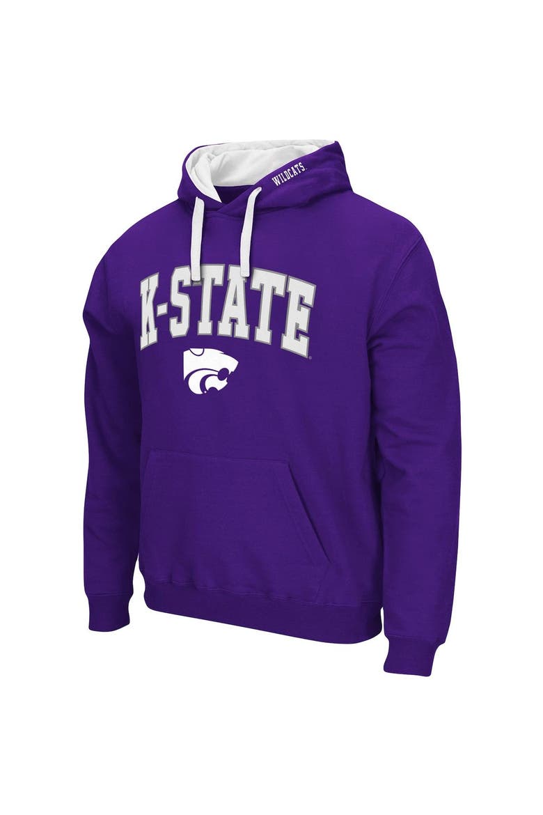 Men's Colosseum Purple Kansas State Wildcats Big & Tall Arch & Logo 2.0 Pullover Hoodie, Alternate, color, Purple