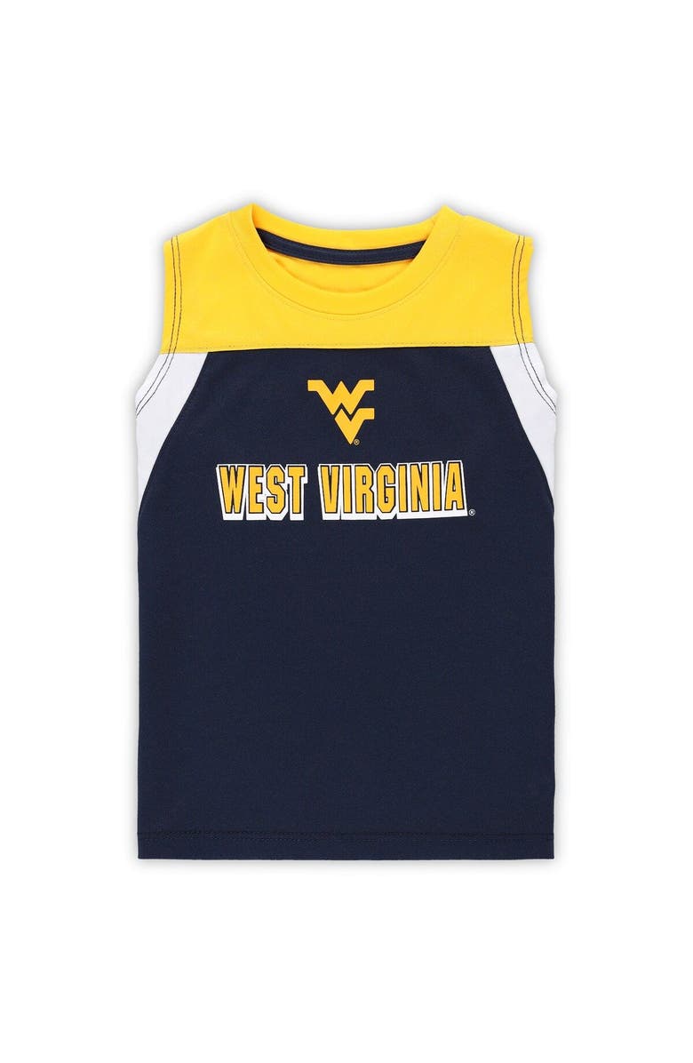 COLOSSEUM Toddler Colosseum Navy West Virginia Mountaineers Ozone Tank Top & Shorts Set, Alternate, color, 