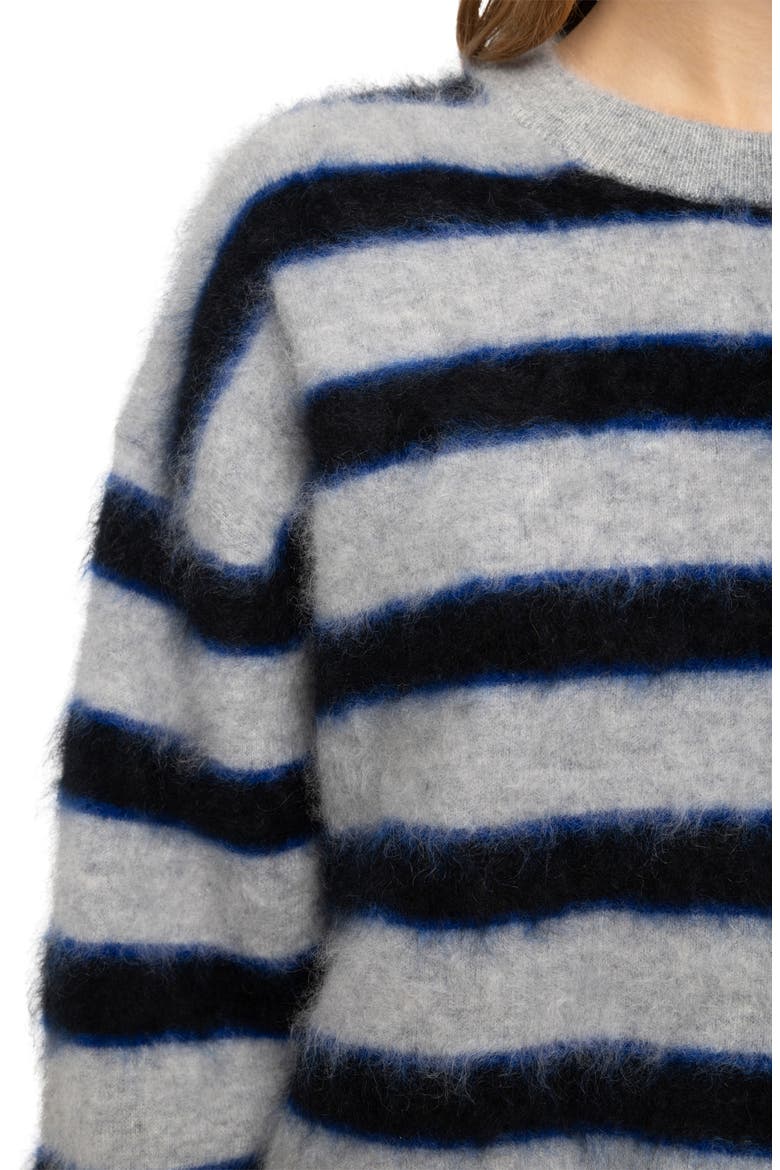 Markuz Stripe Brushed Cashmere Sweater, Alternate, color, GRIS CHINE CLAI