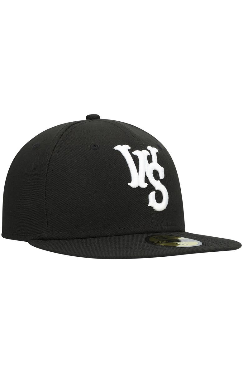 New Era Men's New Era Black Winston-Salem Dash Authentic Collection Team Home 59FIFTY Fitted Hat, Alternate, color,