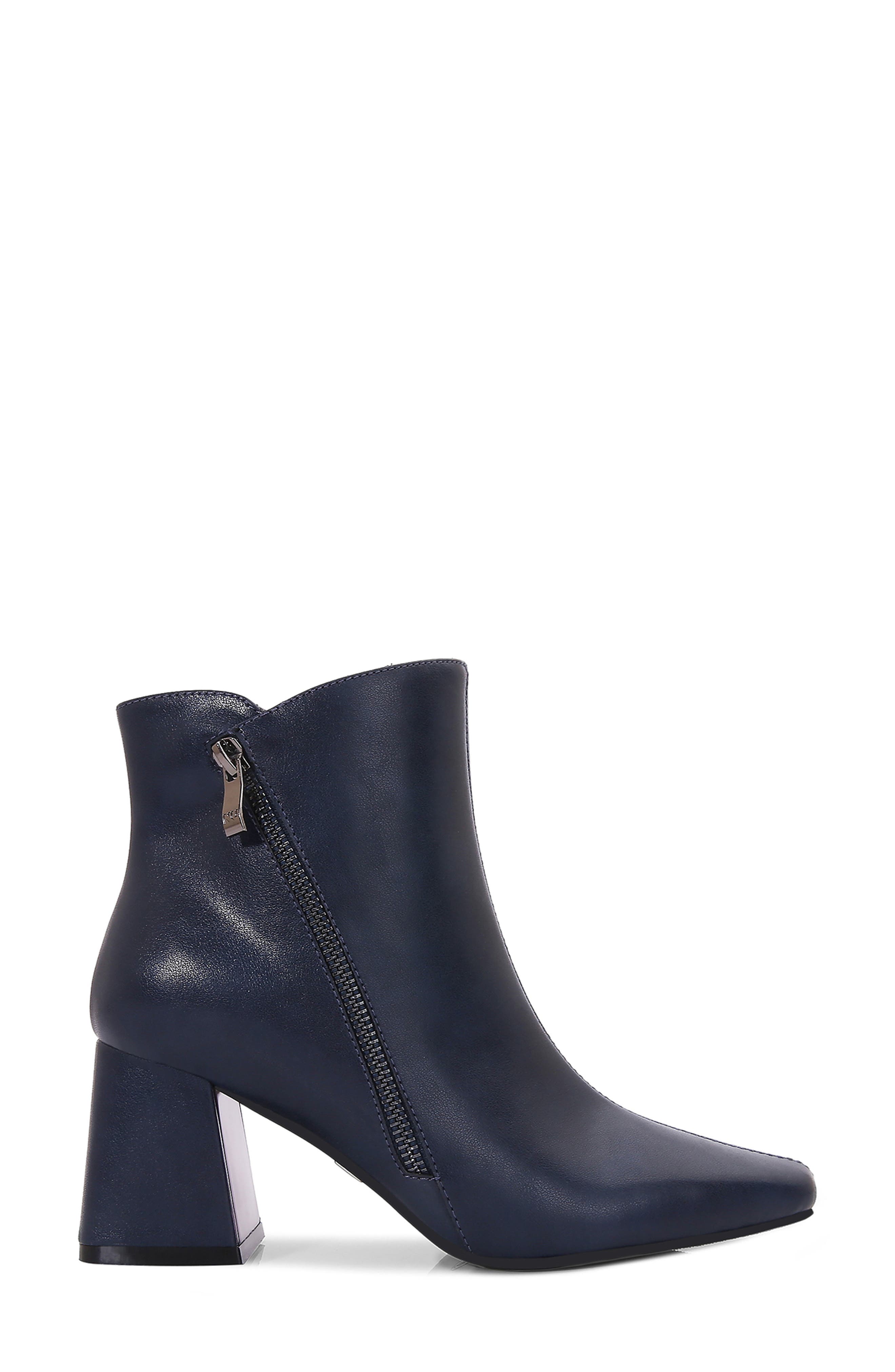 Lyona Faux Leather Bootie, Alternate, color, NAVY