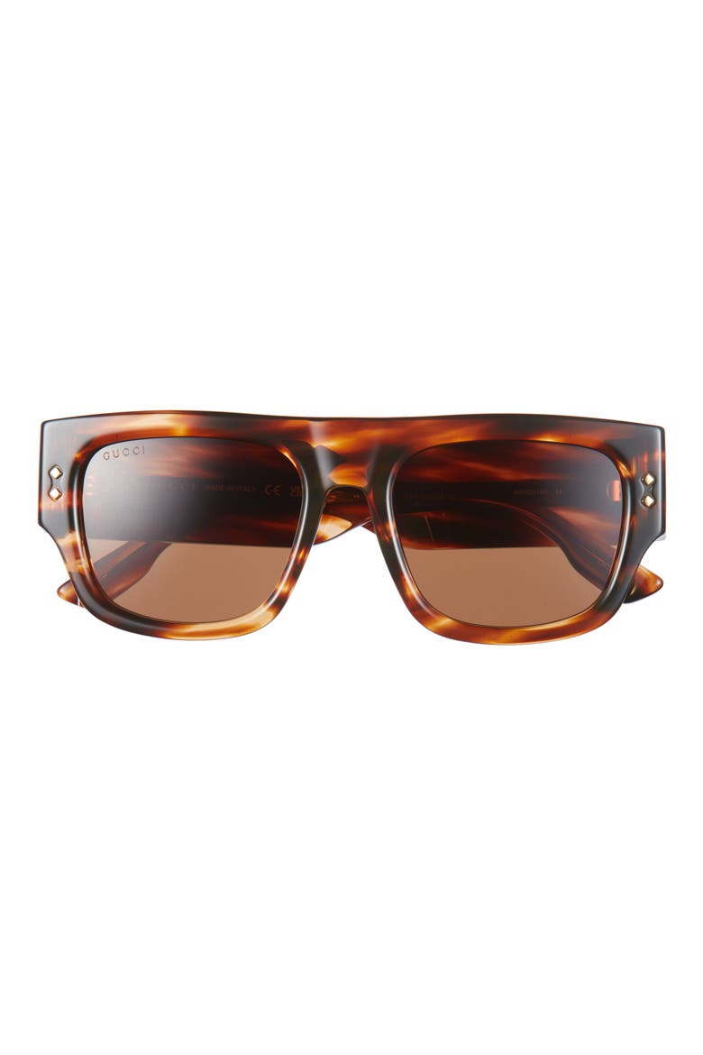 54mm Square Sunglasses, Main, color, HAVANA