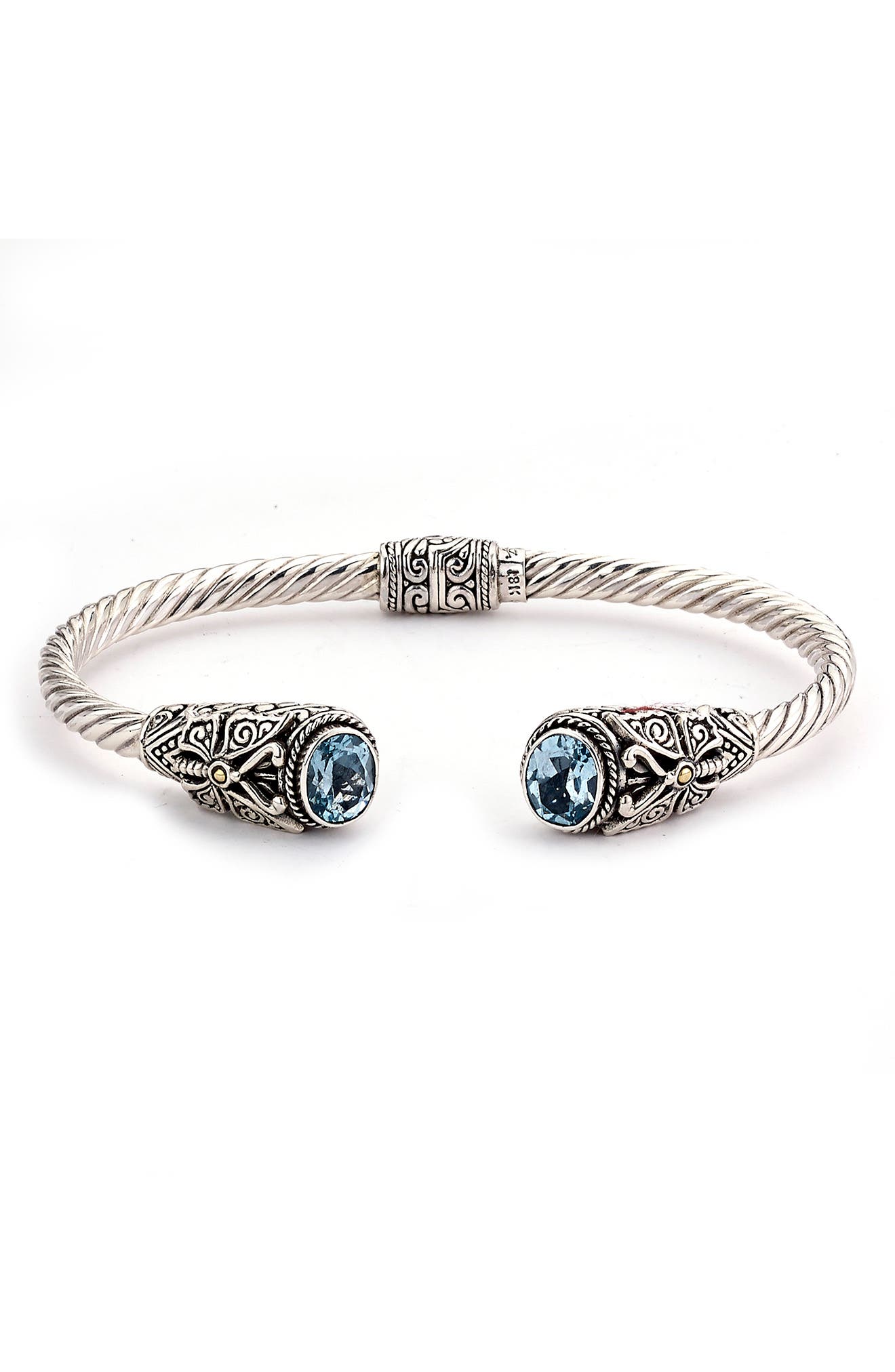 SAMUEL B. 18K Gold & Sterling Silver Butterfly Bangle