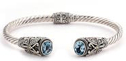 SAMUEL B. 18K Gold & Sterling Silver Butterfly Bangle