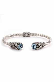 SAMUEL B. 18K Gold & Sterling Silver Butterfly Bangle