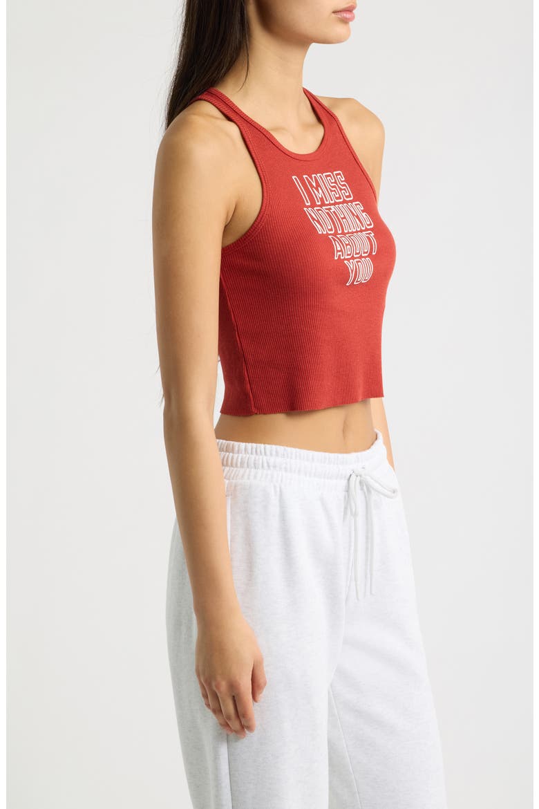 I Miss Nothing Graphic Crop Tank, Alternate, color, RED
