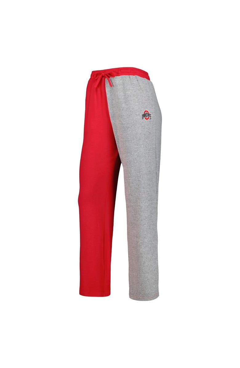 ZOOZATZ Women's ZooZatz Scarlet/Gray Ohio State Buckeyes Colorblock Cozy Tri-Blend Lounge Pants, Alternate, color, 
