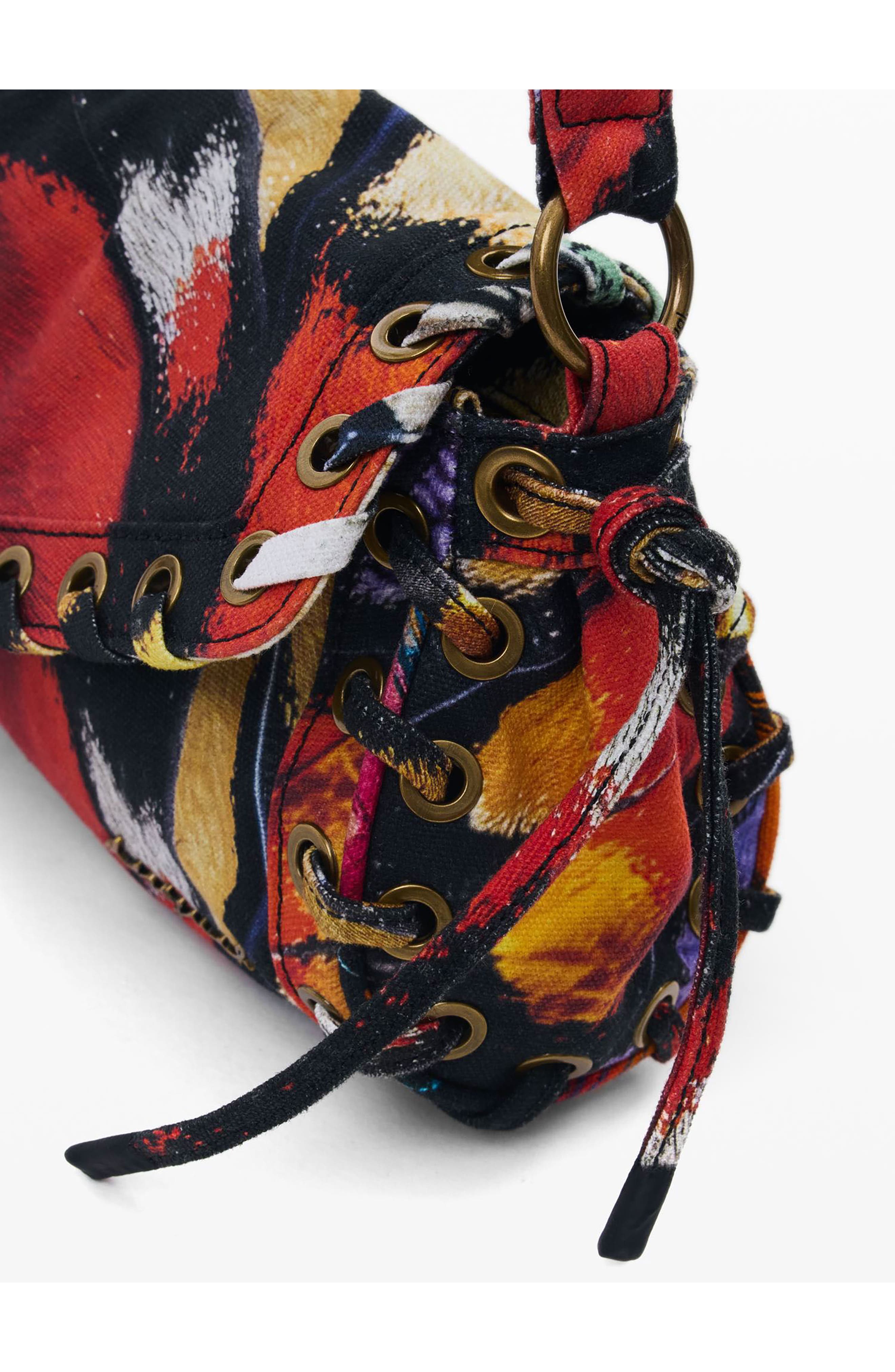 Desigual Abstract Print Crossbody Bag, Alternate, color, Red