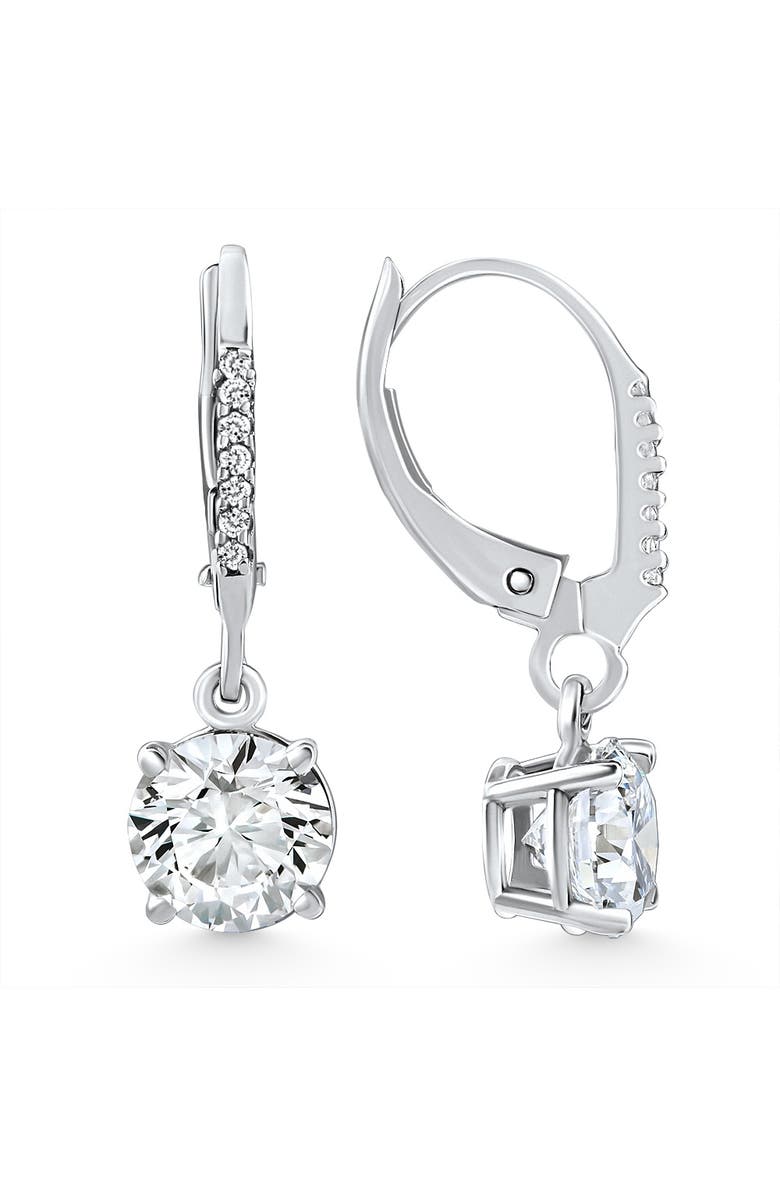 Bliss Diamond 2.07Ct TW Diamond Dangle Lever Back Hoops 14k Gold Lab Grown, Alternate, color, 