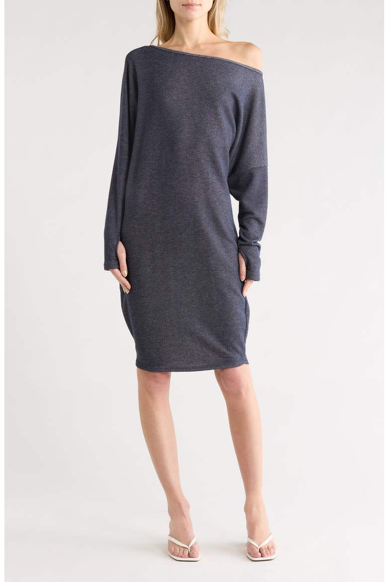 Long Sleeve Sweater Dress, Main, color, NAVY