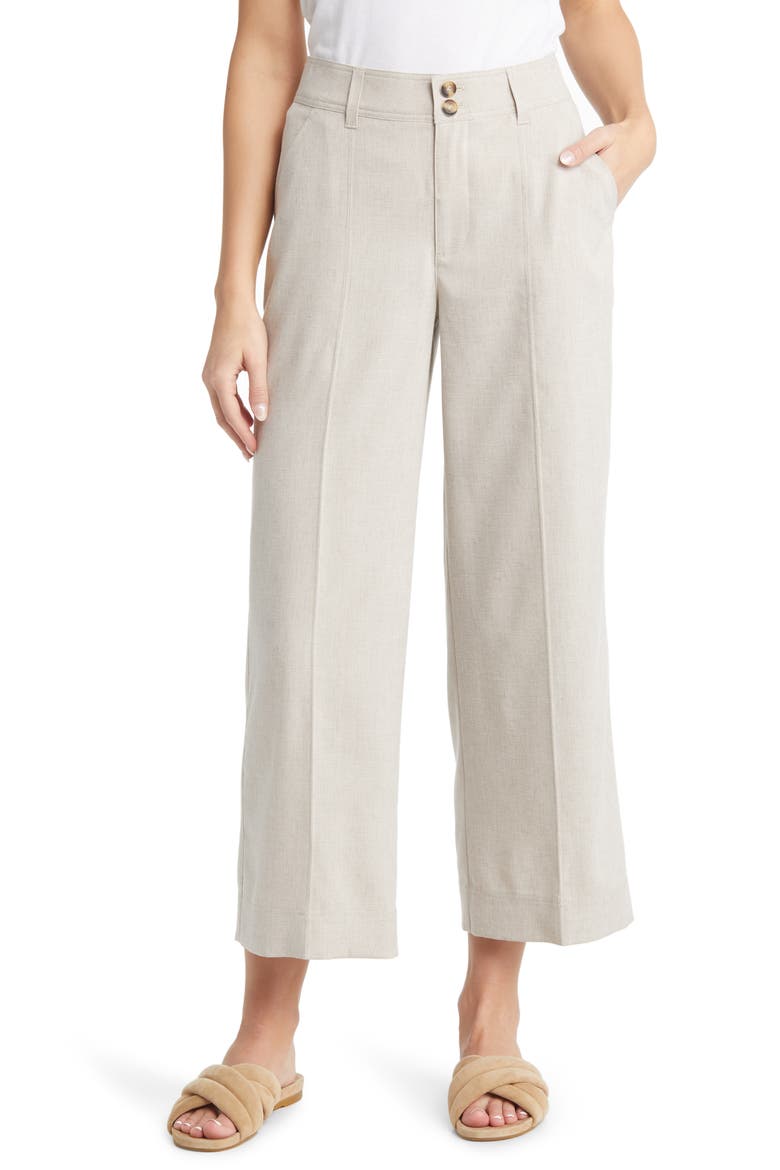 Skyrise Double Button Pants, Main, color, STONE