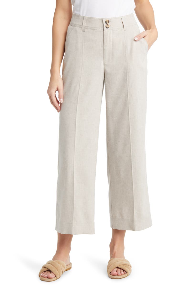 Wit & Wisdom 'Ab'Solution Skyrise Double Button Pants, Main, color, Stone