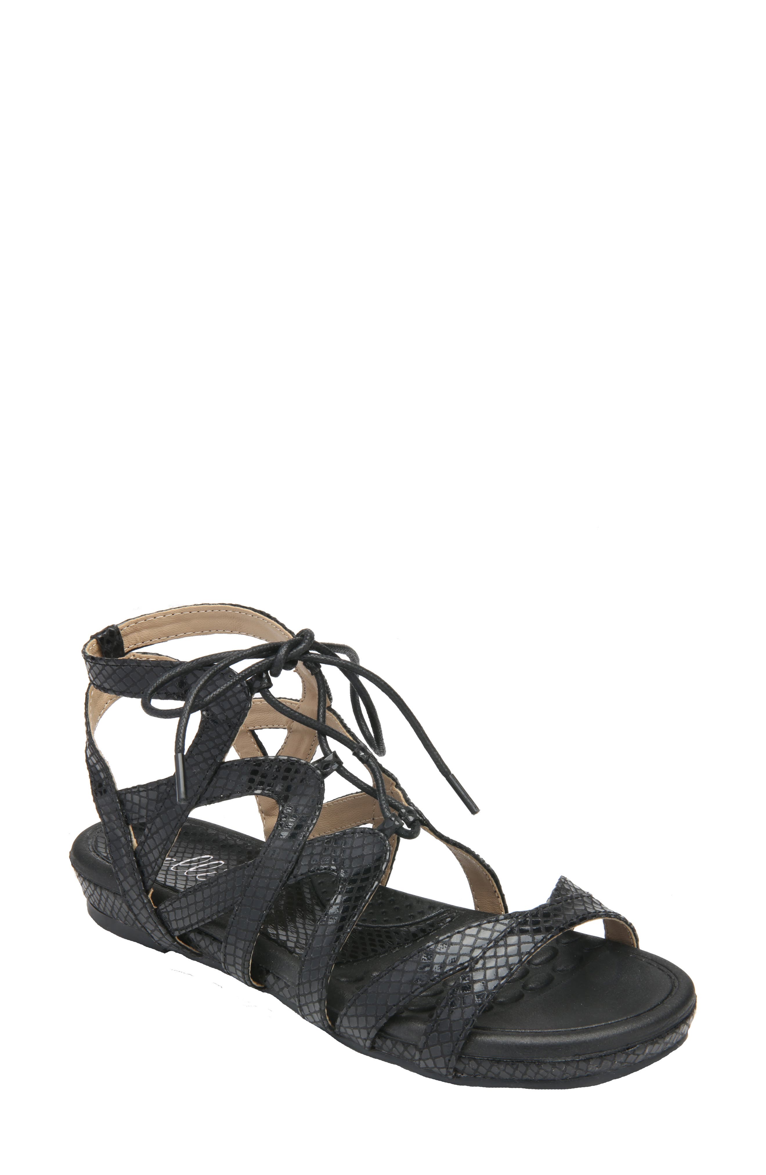 BELLINI Trendy Lace-Up Sandal, Main, color, Black