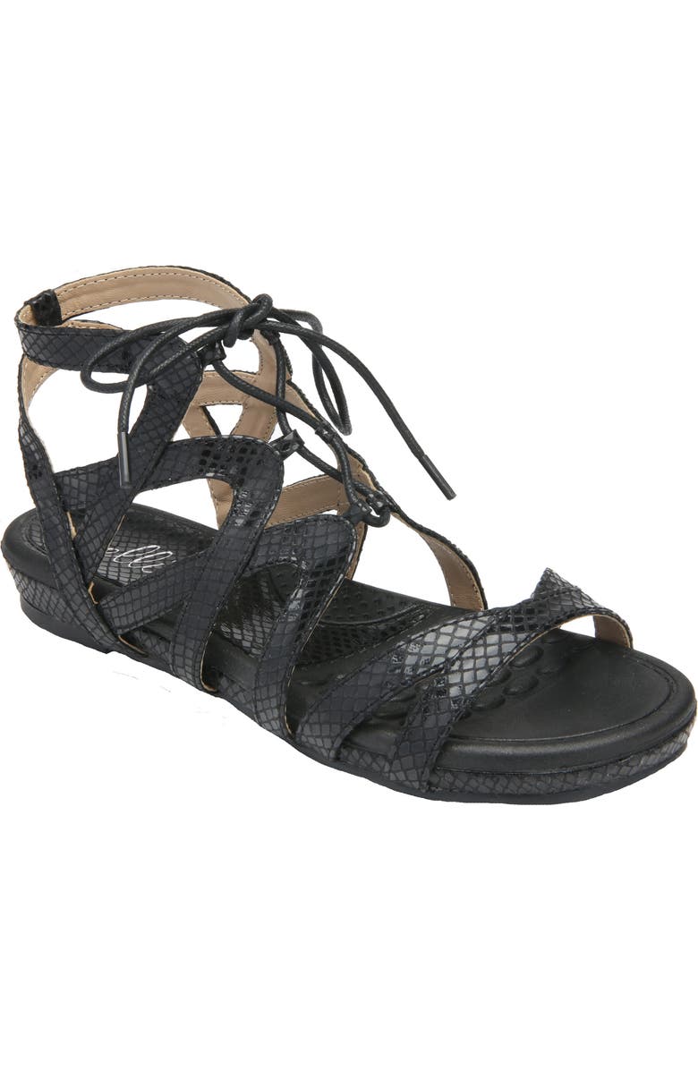 BELLINI Trendy Lace-Up Sandal, Main, color, Black