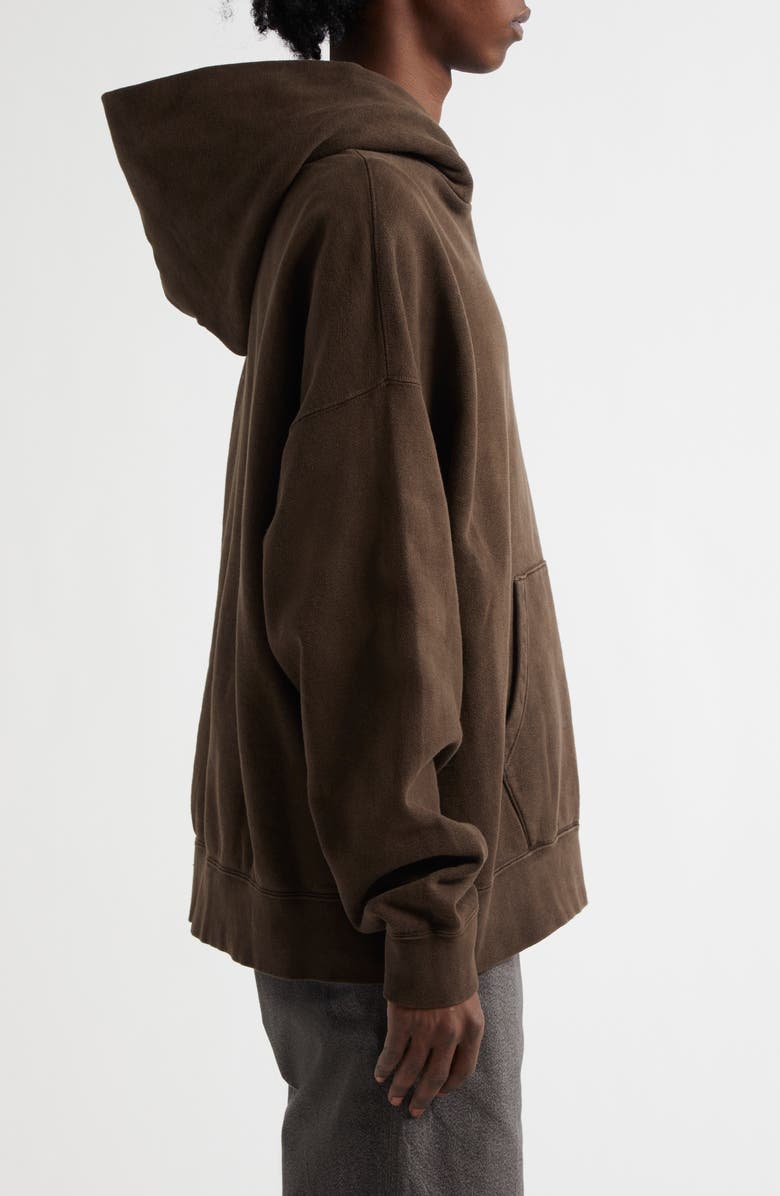 VISVIM Amplus Cotton Fleece Hoodie, Alternate, color, Dark Mud