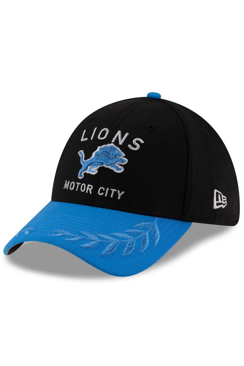 Men's New Era  Black/Blue Detroit Lions 2025 NFL Draft 39THIRTY Flex Hat, Main, color, Black