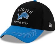 New Era Men's New Era Black/Blue Detroit Lions 2025 NFL Draft 39THIRTY Flex Hat