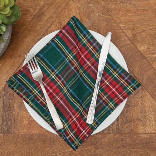 C & F Home C&f Home Weston Plaid Napkin Set 6 In Green