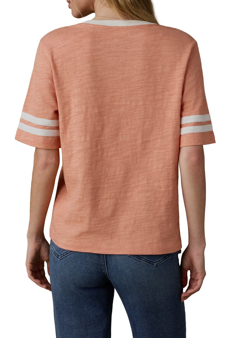 Sunwashed Varsity Organic Cotton Slub T-Shirt, Alternate, color, CANYON SUNSET
