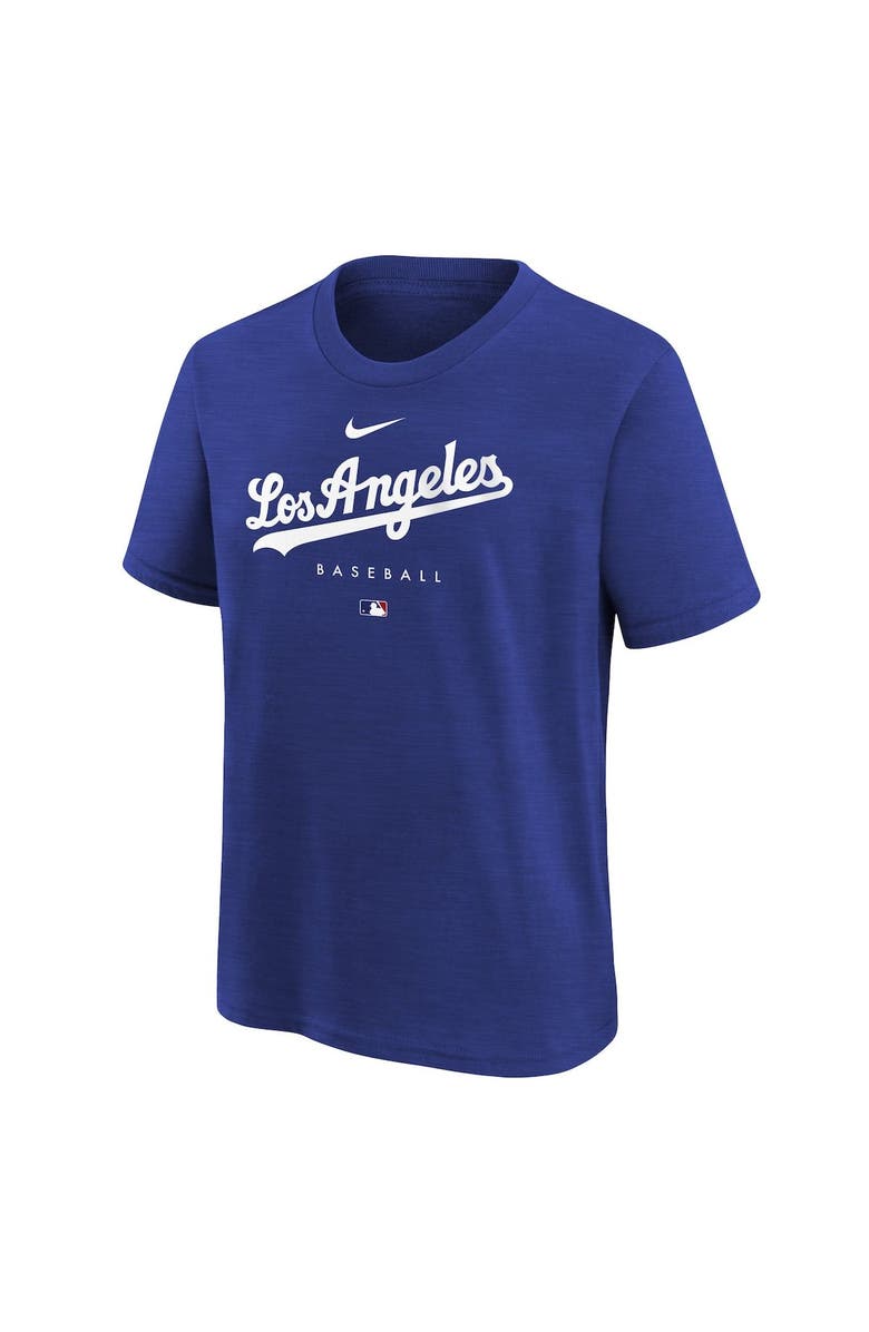 Nike Youth Nike Royal Los Angeles Dodgers Authentic Collection Early Work Tri-Blend T-Shirt, Alternate, color,