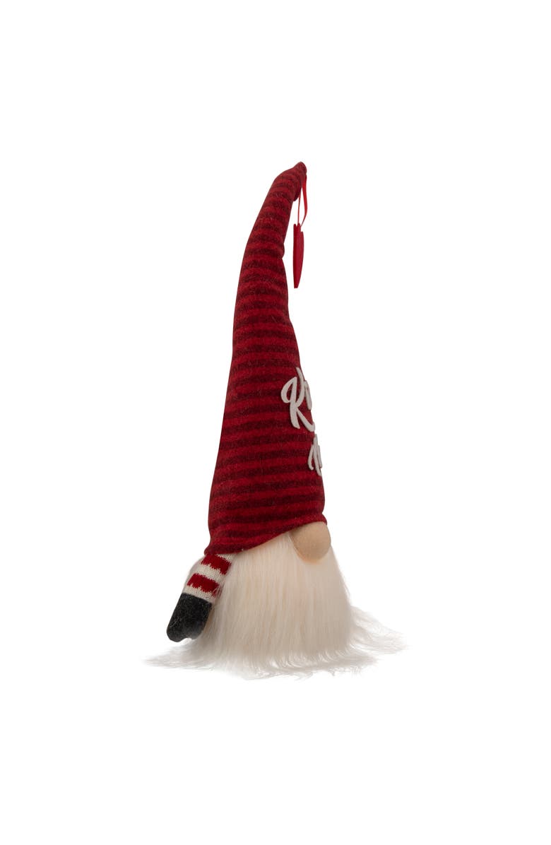 Northlight 14" Lighted Red Striped 'Kiss Me' Valentine's Day Gnome, Alternate, color, Red