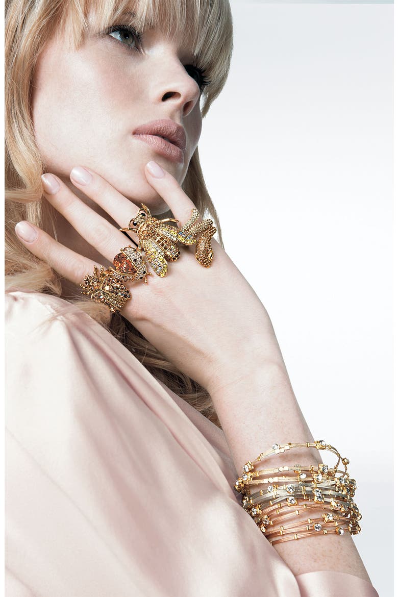 Accessories Crystal Snake Ring, Alternate, color, SILVER MULTI