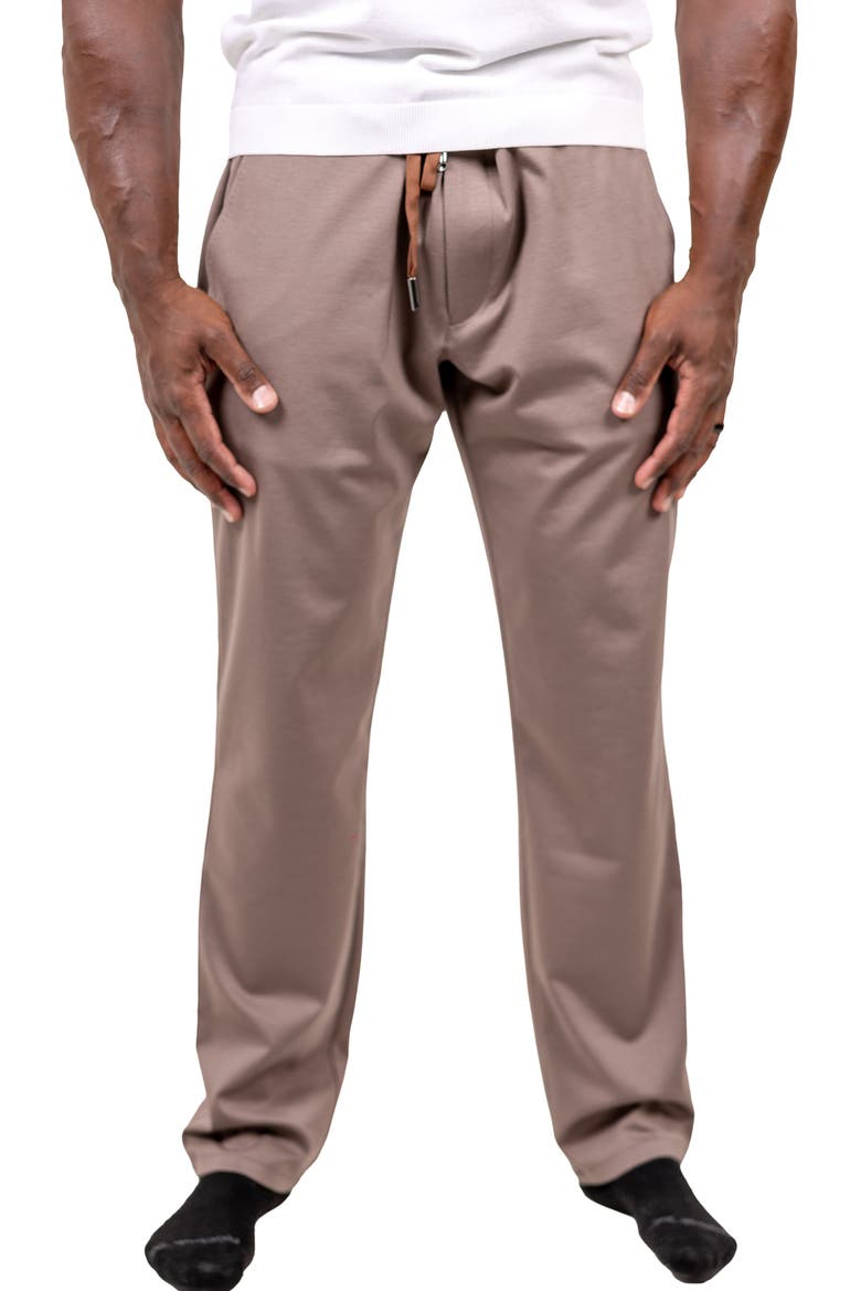 Marthyr Tapered Leg Drawstring Pants, Main, color, BROWN