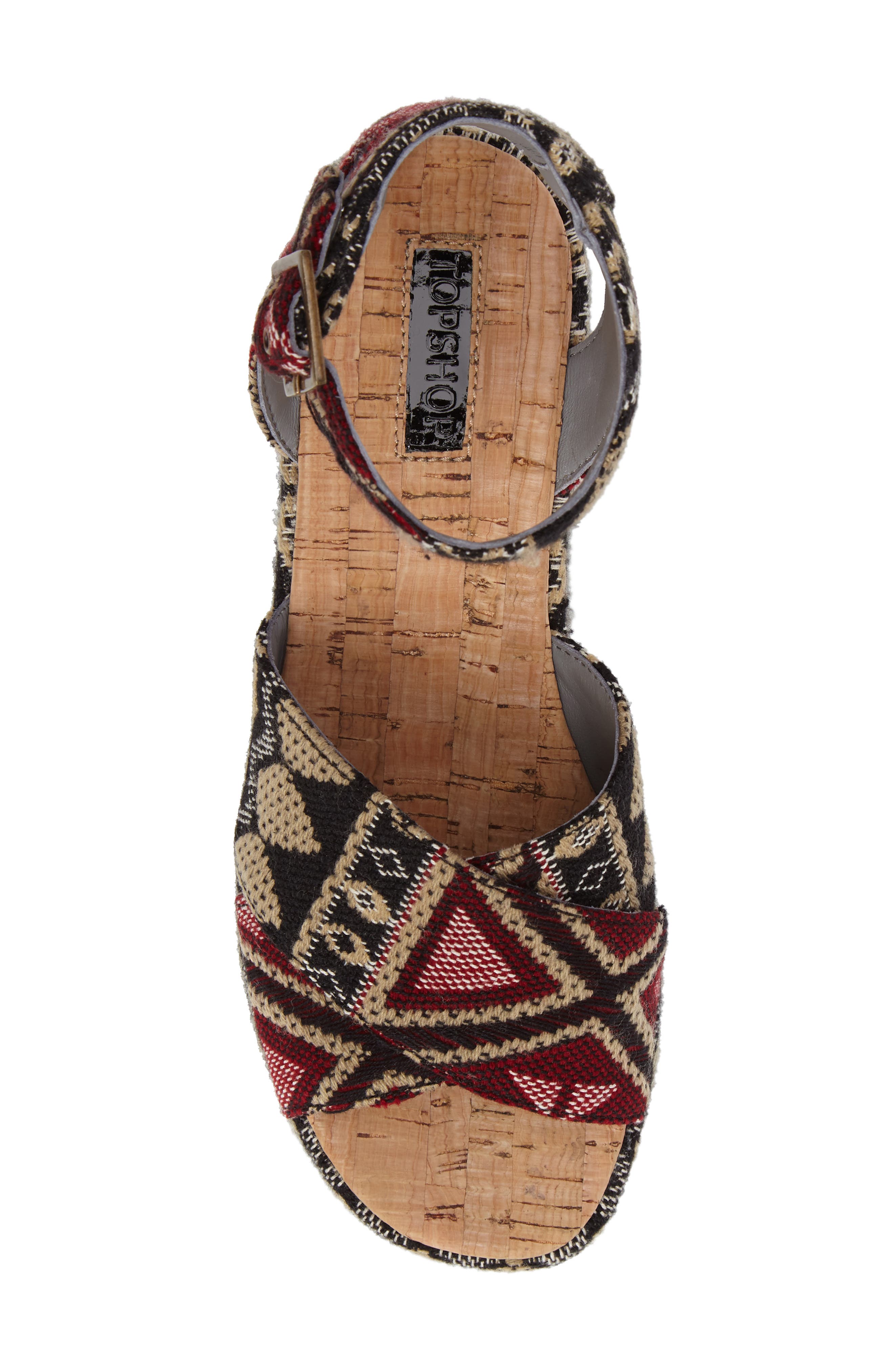 Whisper Platform Sandal, Alternate, color, BLACK MULTI