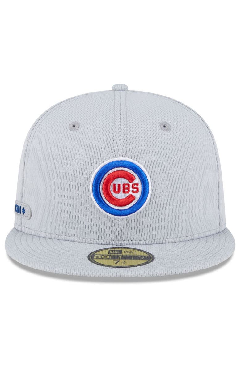 New Era Men's New Era Gray Chicago Cubs 2025 MLB Clubhouse 59FIFTY Fitted Hat, Alternate, color, Gray