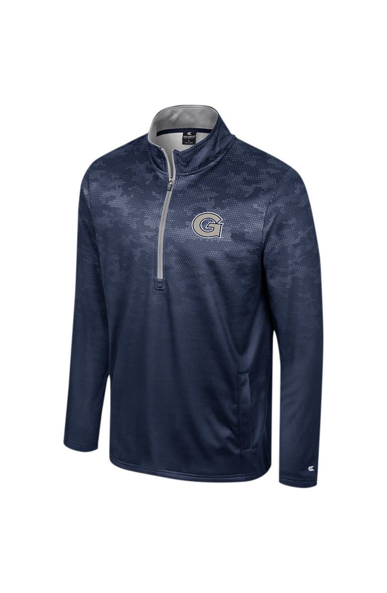 COLOSSEUM Men's Colosseum  Navy Georgetown Hoyas The Machine Half-Zip Jacket, Alternate, color, Navy
