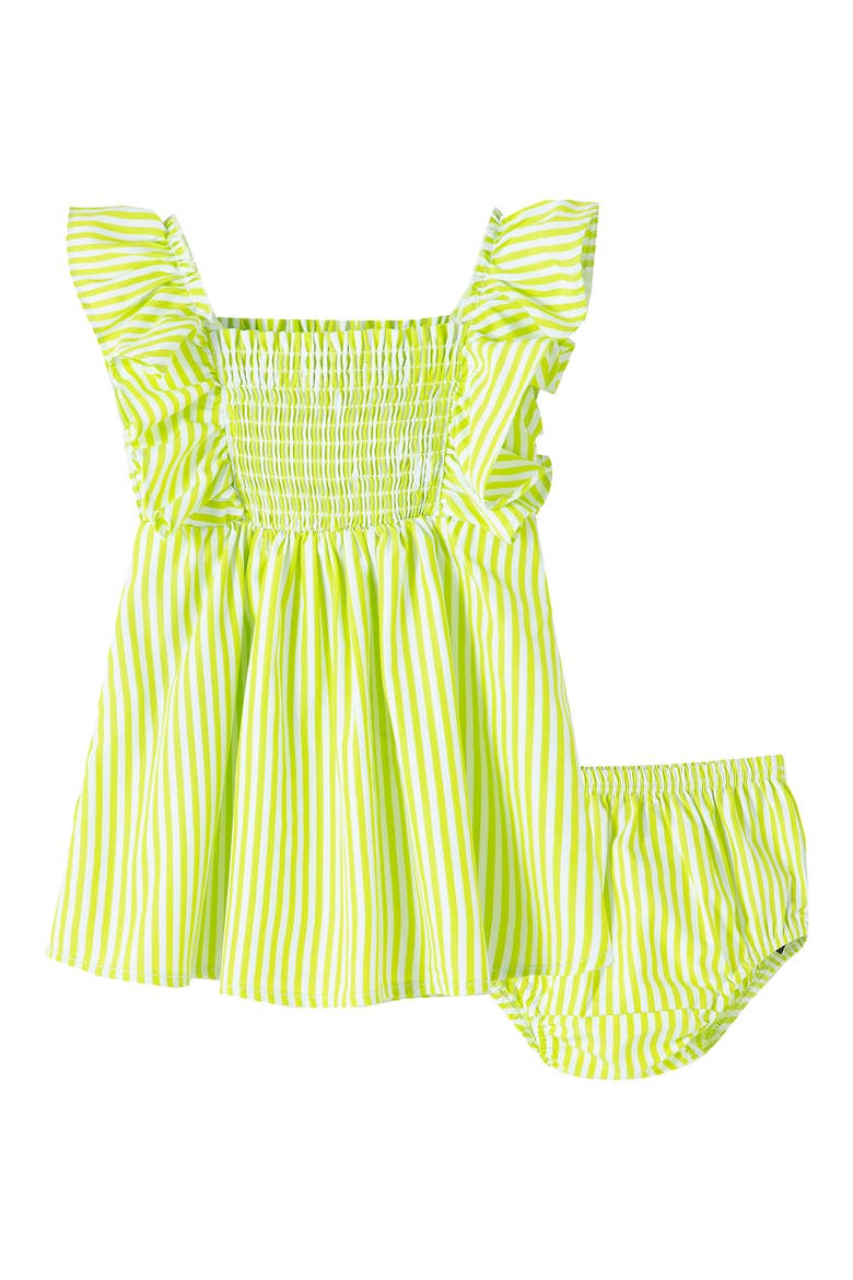 Smocked Flounce Dress, Alternate, color, LIME