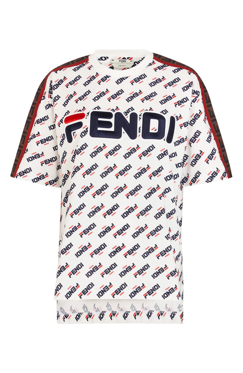 Fendi x FILA Mania Logo Tee, Alternate, color, 